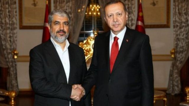 أردوغان وخالد مشعل