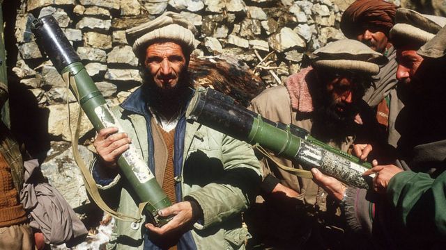 Guerrilleros afganos.