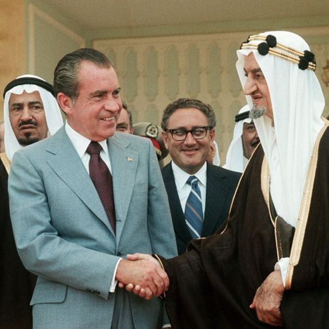 شاہ فیصل اور امریکی صدر نکسن