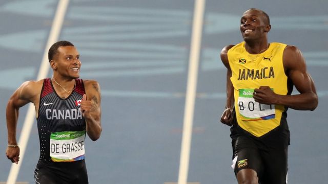 Usain Bolt e Andre De Grasse