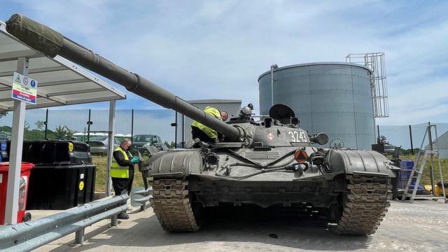 Chiếc xe tăng T72 ở Bovington