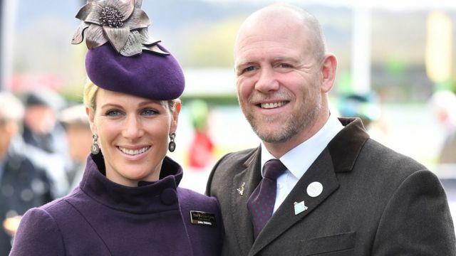 Zara Tindall and Mike Tindall at Cheltenham Racecourse in March 2020