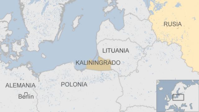 Mapa de Kaliningrado
