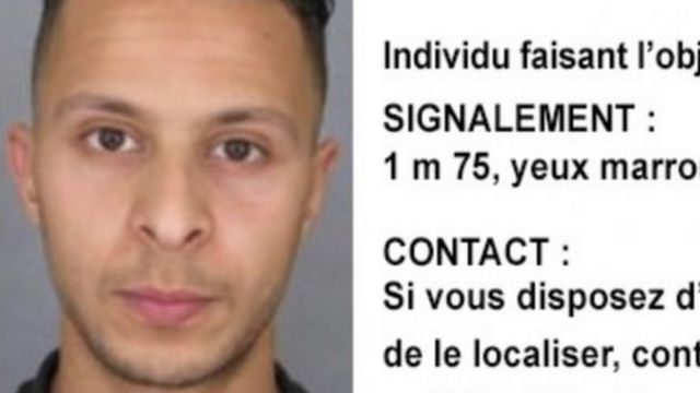 Photo of Salah Abdeslam issued by French police