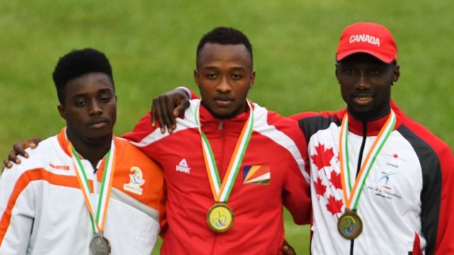 médaillés 100m masculin, jeux francophonie, abidjan 2017