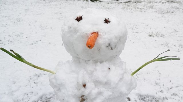 Snowman in Ickenham, West London