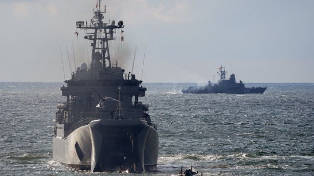 Tàu chiến của Nga tham gia diễn tập trên biển Baltic vào tháng 10/2021