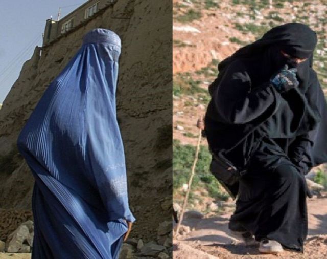 زي النساء في ظل حكم تنظيم الدولة وطالبان.