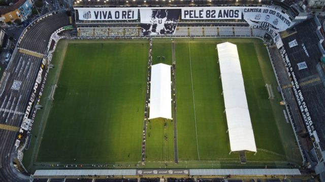 Image of the Santos stadium.