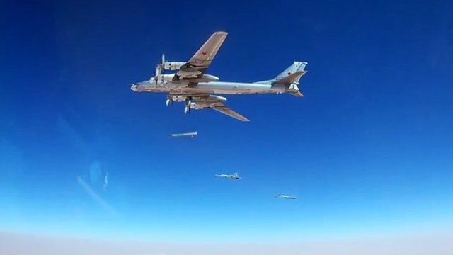 Russian planes in action in Syria