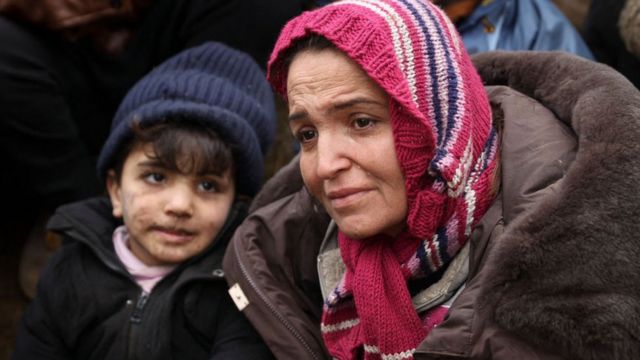 Migrantes en la frontera entre Bielorrusia y Lituania.