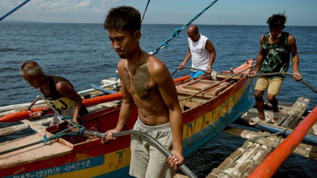 Pescadores filipinos.