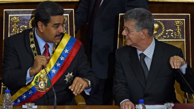 Nicolás Maduro y Henri Ramos.