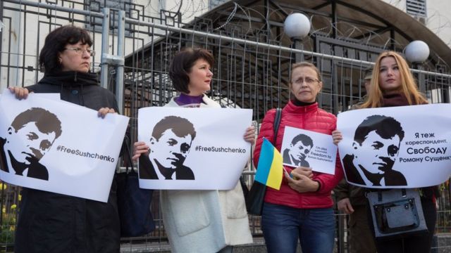 Акція на підтримку Романа Сущенка у Києві