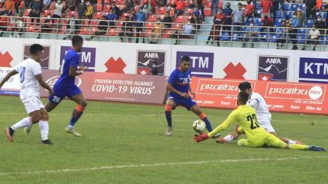 नेपाल र भारतबीच भएको फुटबल खेल