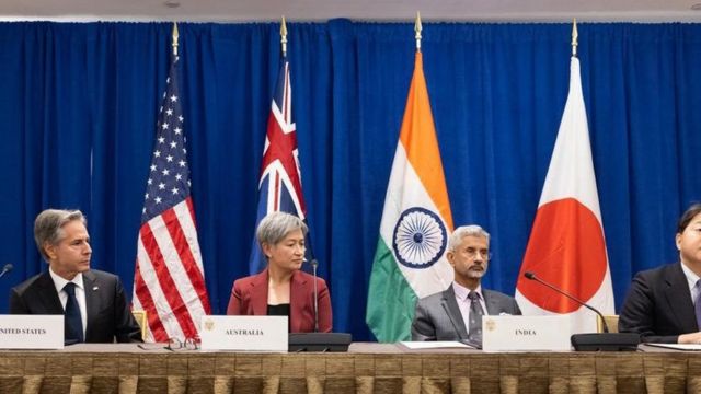 S Jaishankar with Foreign Ministers of Quad