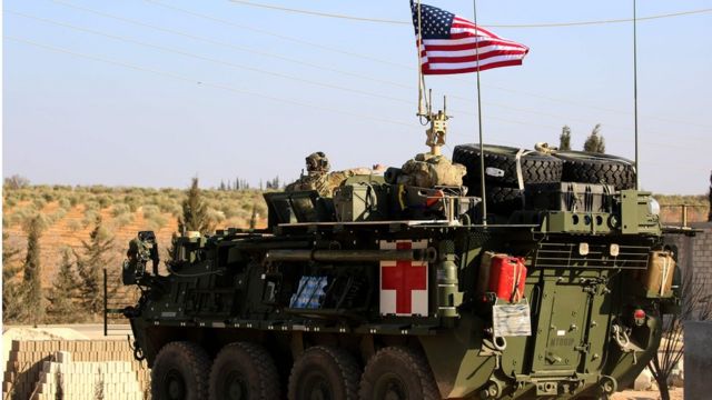 مدرعة امريكية شمال سوريا مطلع عام 2017
