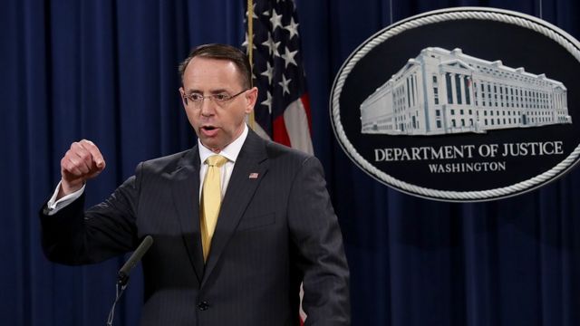 Заместитель генерального прокурора США Род Розенштайн