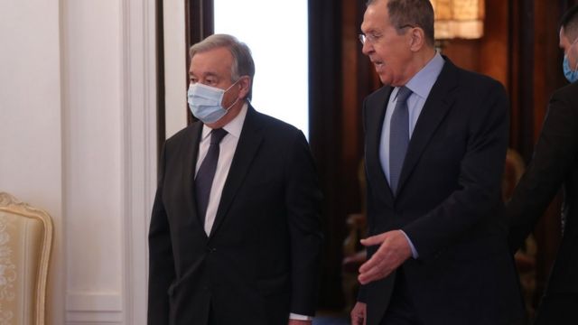 Lavrov and Guterres.