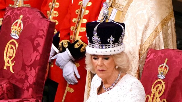 Queen Camilla is crowned with Queen Mary's Crown