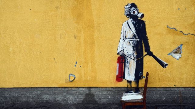 У Гостомелі зрізали графіті Бенксі. Як це сталось і що буде з малюнком ...