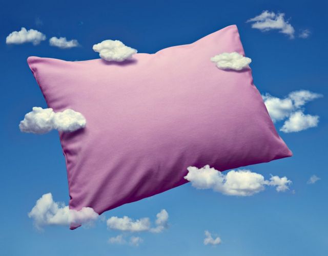 Cushion floating in the clouds