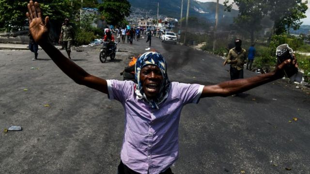 Protesta en Haiti