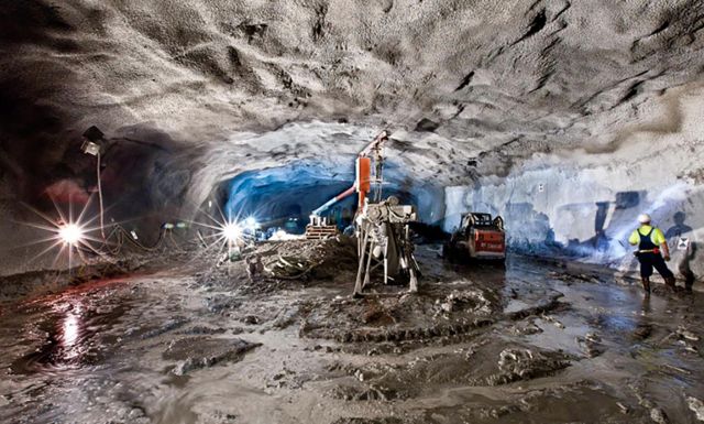 A team is building an underground research station in an old gold mine in 2019.