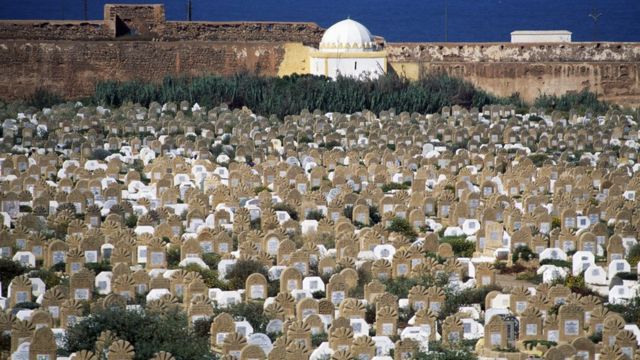 Le cimetière de l'ancien médine à Robot, au Morocco