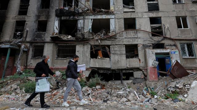 许多房屋在战争中被毁(photo:BBC)