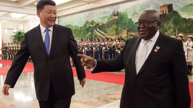 Ghana presido Nana Akufo-Addo with China presido Xi Jinping