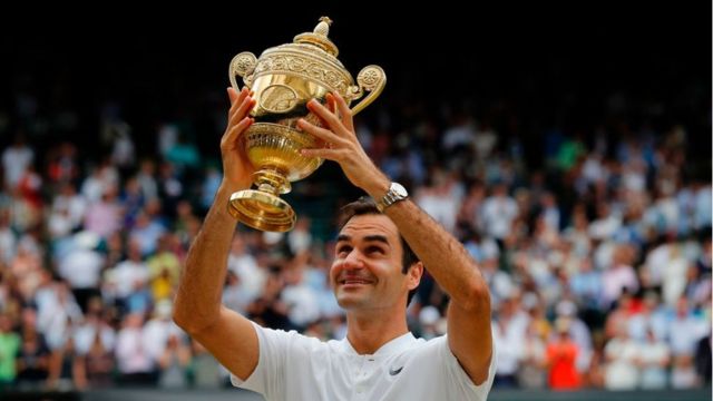 Roger Federer hace historia y marca otro récord al ganar su octavo  Wimbledon después de derrotar a un desconsolado Marin Cilic - BBC News Mundo