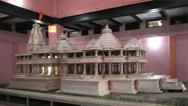राम मंदिर का एक प्रस्तावित मॉडल