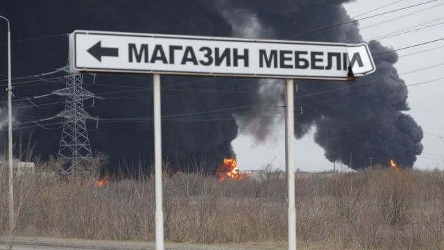 Incêndio em depósitos de combustível em Belgorod