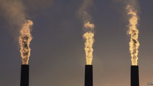 Carbon emissions from coal plant