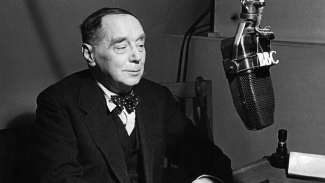 Mr H.G. Wells opening the series of talks for discussion groups, Reshaping Man's Heritage in the BBC Home Service, on January 15 1943.