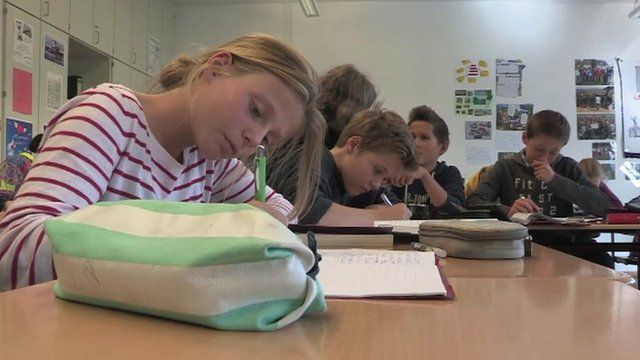 German kids at school