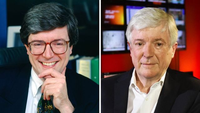 Lord Tony Hall in 1996 and 2020
