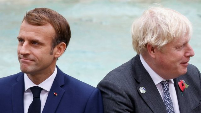 英法两国领导人各自有和各自对本国渔民的承诺。(photo:BBC)