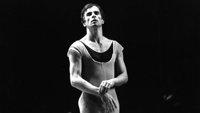 Ballet dancer Rudolf Nureyev during rehearsal of Romeo and Juliet at the London Coliseum, 1980