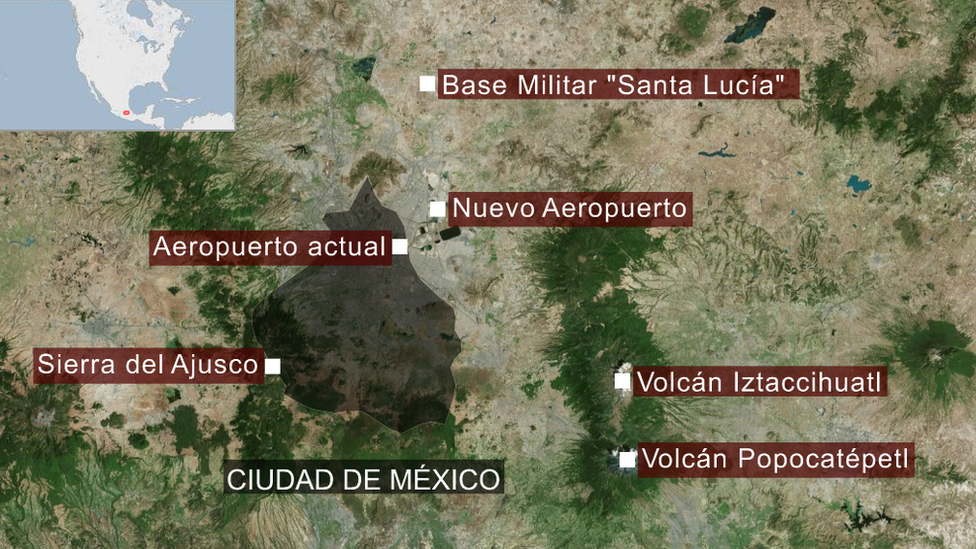 Mapa geográfico de Ciudad de México