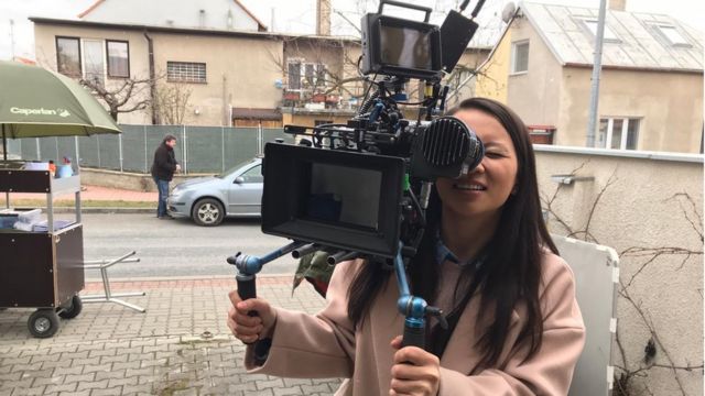 Anna Nguyễn tham gia quay phim