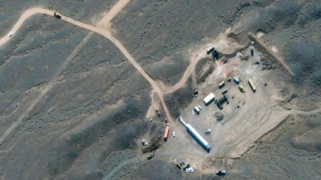 Satellite image showing Iran's Natanz nuclear facility in Isfahan, Iran, on October 21, 2020