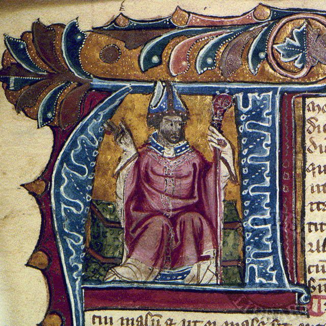 Desenho de Robert Grosseteste em livro medieval