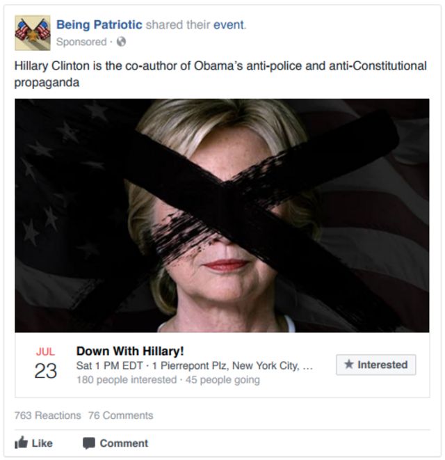 Hillary Clinton Es Satanás Qué Dicen Los Anuncios Que Rusia Puso En Facebook Durante La 7398