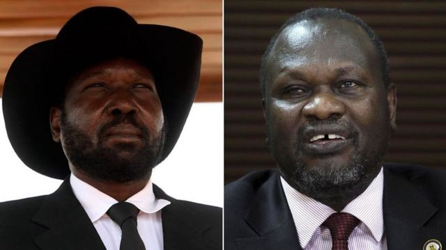 Salva Kiir and Riek Machar