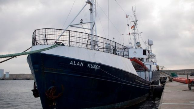 El barco de rescate Alan Kurdi