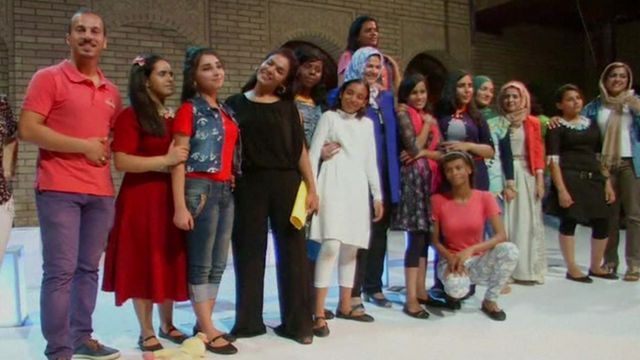 Some of the girls performing in "The Girls in Baghdad"