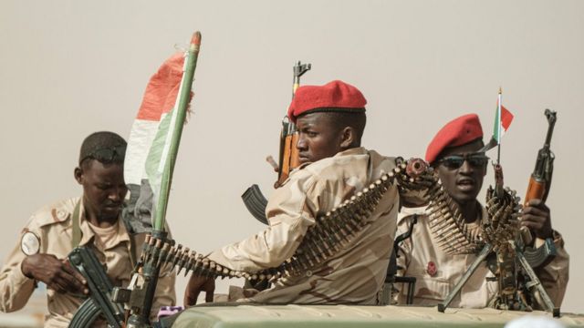 RSF soldiers in Sudan