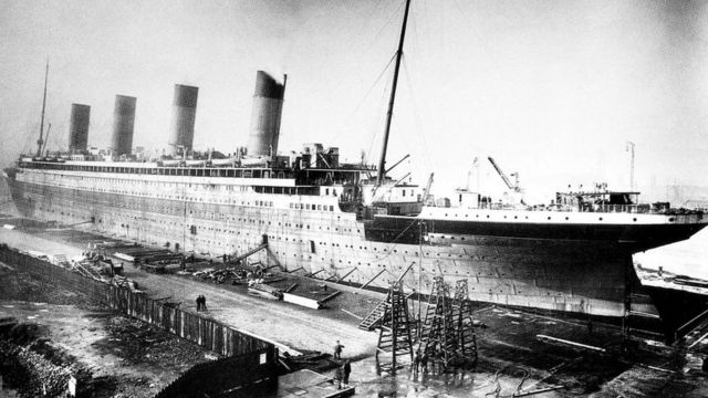 Titanic en el astillero en Belfast, Irlanda del Norte
